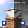 Chimney Cap,13" x 13" Stainless Steel Single Bolt Chimney Fireplace