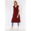 Women's Sleeveless Cooking Apron Apron Button Gown Plain House Dress,