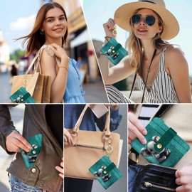 Jogjam Elephant Rfid Women Wallet, Small Slim Thin Credit Card Wallet, PU Leather Bifold Cash Wallet, Zipper Coin Pocket & ID Window, Female Ladies Teen Girls Girly Wallet