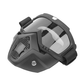 KIMISS Motorcycle Goggles with Mask Outdoor Riding Cycling Removable Protective Goggles (Transparent) (Transparent)