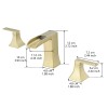 8 Inch Modern Brass Waterfall Bathroom Faucet Widespread Sink Faucet