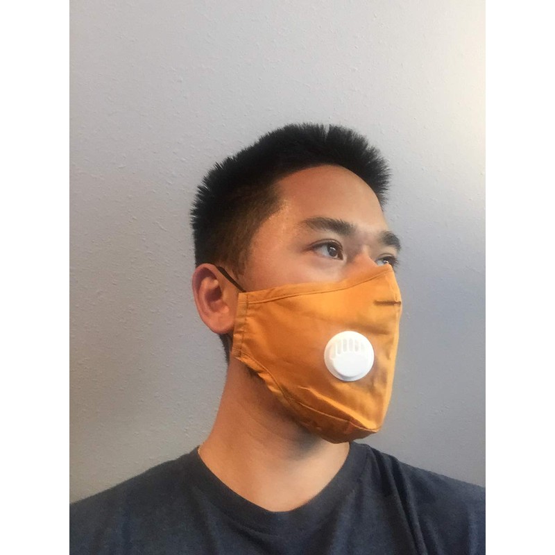 Sunset Orange Team Mask w/Vent Valve - Head Accessory -