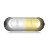 Maxxima M20384WYCL White/Amber Ultra Thin 4 LED Warning Strobe Light
