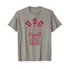 USC USC Basketball Trojans Distressed Retro 80s Style Hoop T-Shirt