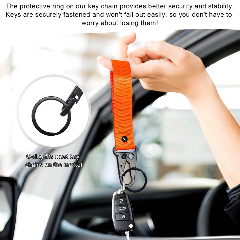 Wevdn Car Key Chain, Fabric Metal Practical Multifunctional Motorcycle Keychain,