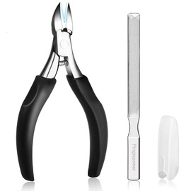 Toenail Clipper, Professional Toe Nail Clipper for Ingrown & Thick Toenail Clippers, Premium Stainless Steel Toenail Clipper Pedicure Tool Set for Men, Lengthen Soft Handle