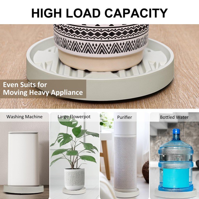 Dcpes 9.8Inch Plant Caddy with Hidden Wheels, Rolling Plants Stand