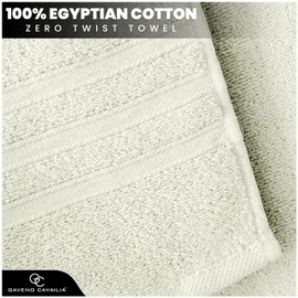GC GAVENO CAVAILIA 2 Pack Hand Towels For Bathroom - Highly Absorbent Egyptian Cotton Towels - Hotel Quality Quick Dry Hand Towels - Soft Hand Towels (50x80 Cm)