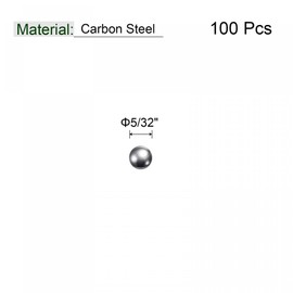 sourcing map Pack of 100 5/32 Inch Carbon Steel Storage Balls Precision Polished