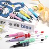 【P206】5pcs Beadable Pens pearl flower shape:_SL305005