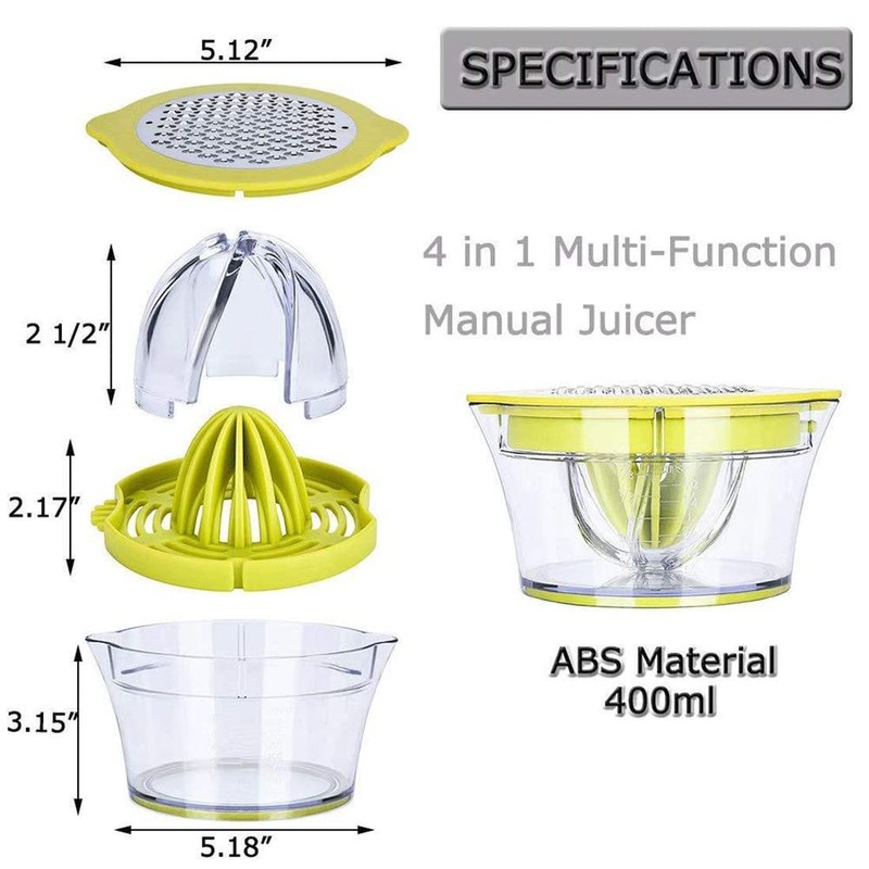 Manual Juicer Lemon Squeezers, Multifunctional Orange Citrus Lime Juicer, Hand
