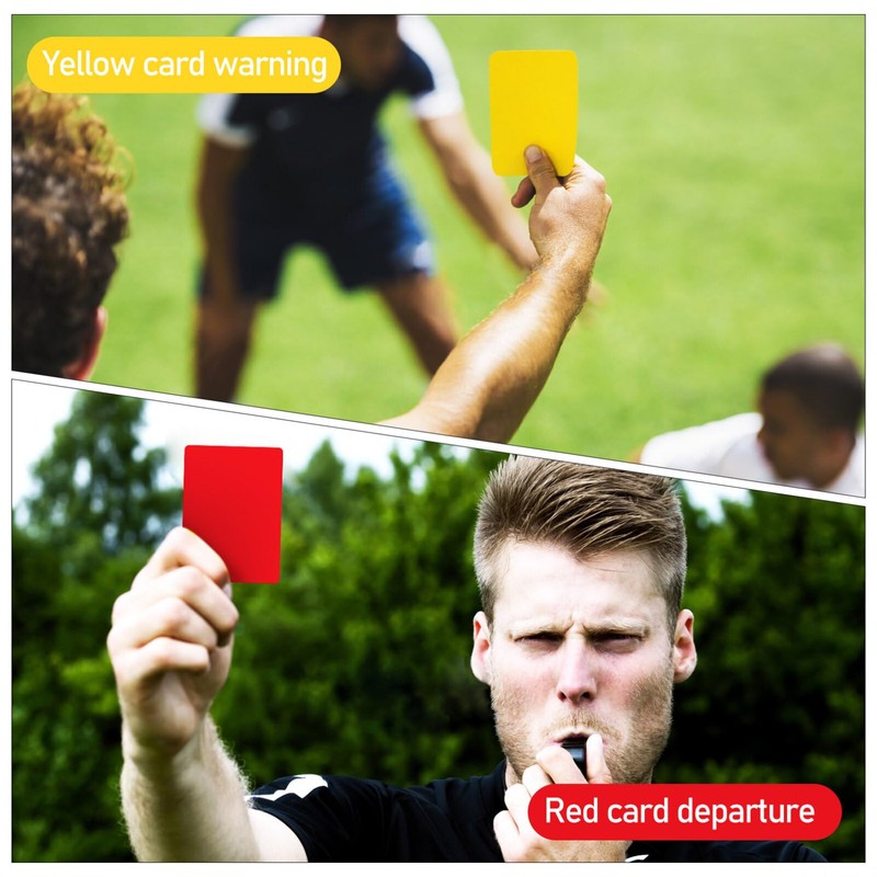 Toyvian Soccer Referee Card Sets: 2 Packs Red and Yellow