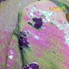 1 Yard Iridescent White Lavender Sequin Fabric Mermaid Reversible Shimmer