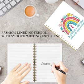 OTKBD Rainbow Floral Inspirational Notebook, Inspirational Gifts for Women, Self Love Motivational Journal Notebook, Positive Affirmation Gifts Journal for Writing, 5.5x8.3 Inch