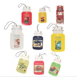 Yankee Candle Car Jars 5 Assorted Fruit Variety Scents Paperboard Bundle (Fruit)