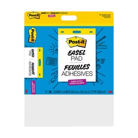 Post-it Super StickyWall Pad, 20 in x 23 in, White, 20 Sheets/Pad, Mounts to Surfaces with Command Strips Included, 1 Pad/Pack (566SS)