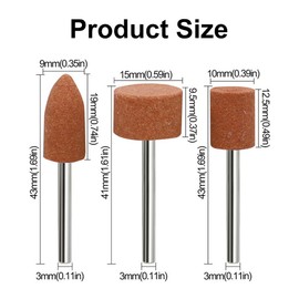 Corundum Grinding Tip Set, Stone Grinding Polishing Head, 42 Pieces Sanding Disc Head, 1/8 Inch Shank Size, Corundum Grinding Pen, Drill Grinding Attachment for Grinding, Polishing, Deburring