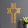 Kaltner Präsente Gift Idea - Wall Cross Real Beech Wood