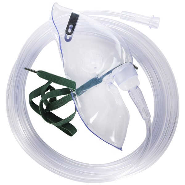 Salter Labs Sa8110 Adult Elongated Mask With 7' Tubing, Elastic Strap Style,Salter Labs - Each 1