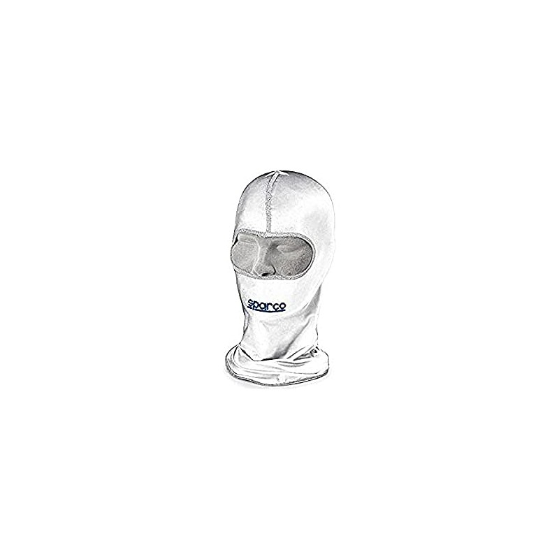 Sparco 002231B Balaclava APERTO BI POLIEST, White, Standard Size