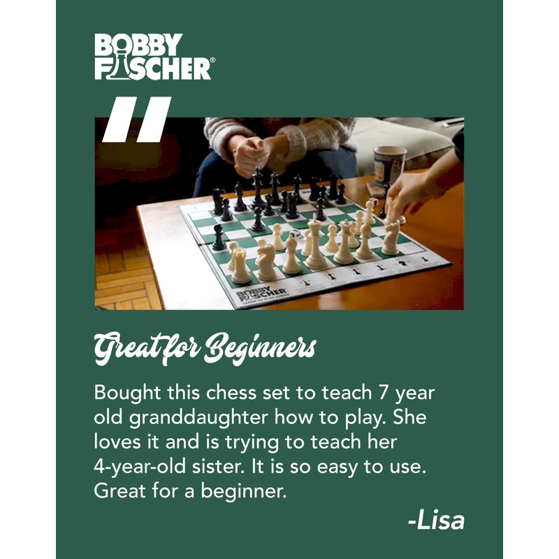 Bobby Fischer® Learn to Play Chess Set Board Game