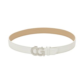 Callaway C25992101 Men's Continuous Classic Serration Belt (Stretchable) / Synthetic Leather Golf, 1030_white