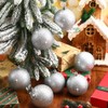 Zubebe 12 Pieces Large Christmas Ornaments Balls, Glitter Snowball Ornaments