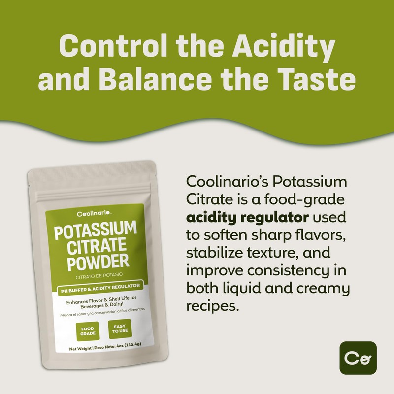 Coolinario Potassium Citrate Powder (453.5g) Food Grade