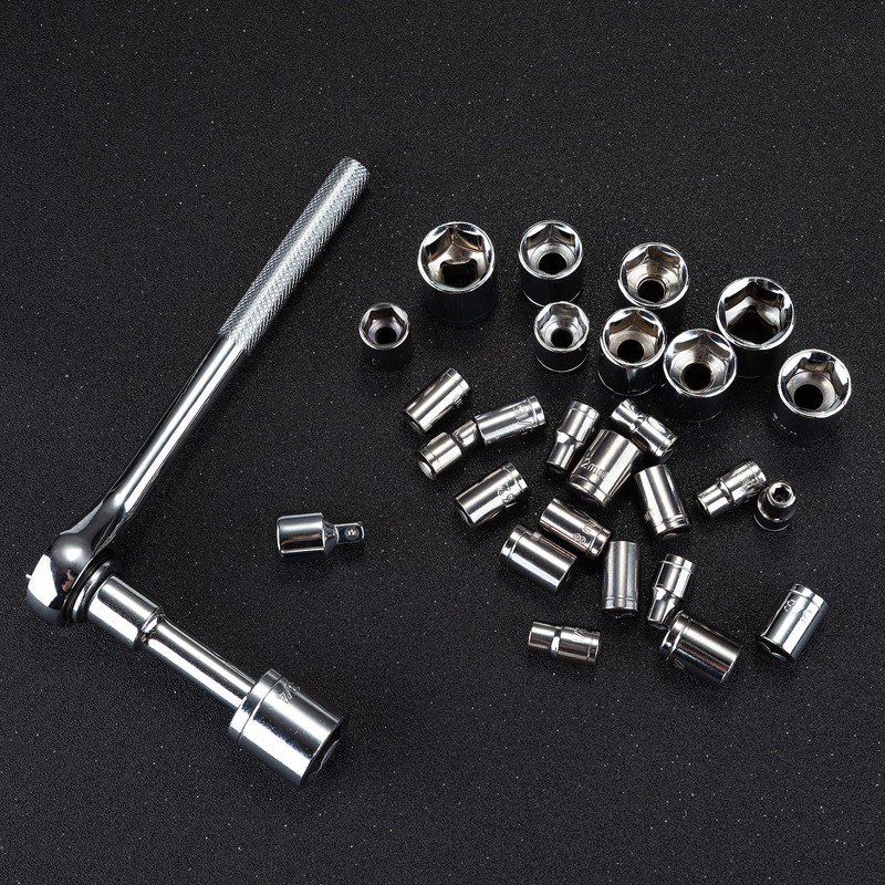 CARTMAN 123 Piece Socket Wrench Set Auto Repair Tool Set