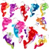 10 Packs Bulk Small Dolphin Mini pop Fidget Keychain，Birthday Party