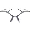 MotorToGo Chrome Sickle Mirror Set with Radical Elbow Stem Motorcycle