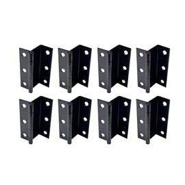 QCAA Three Fold Shutter Hinge, Half Surface for Shutter, Cabinet, Furniture, 2-1/2" x 1.2mm, Matte Black, Made in Taiwan, 8 Pack
