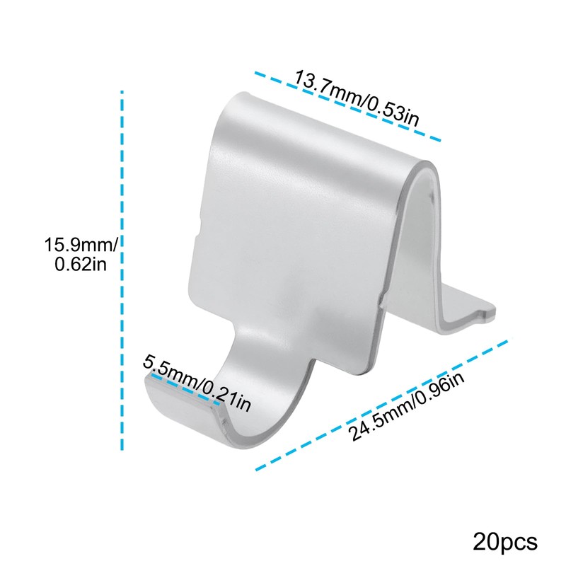 SG Store 20Pcs Adjustable Cabinet Shelf Clips Stainless Steel Supports