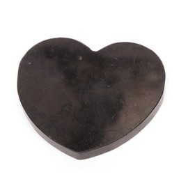 Igox Shungite Polished Plate Heart Tile 100mm Stones Shungite Healing