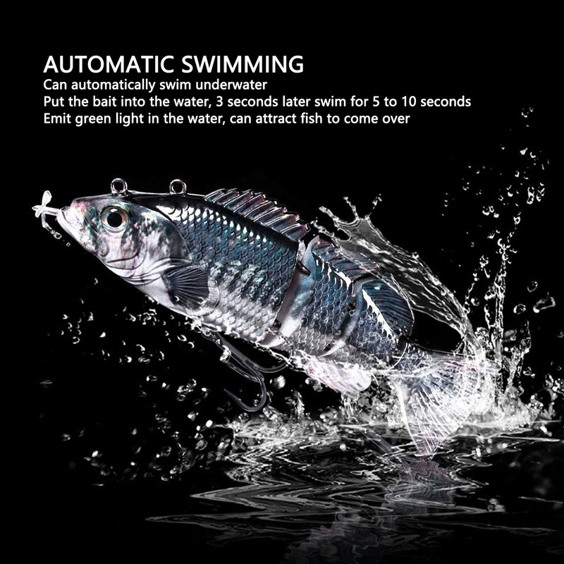 Robotic Swimming Fishing Lure Self Swimming Electronic Fishing Bait USB