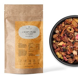 Prime Tea Crispy Pear - Exquisite Fruit Tisane, Premium Organic Loose Leaf, Delicious Herbal Tea Mix, Natural & Vegan, Caffeine-Free, Perfect for Hot & Iced Tea Enjoyment - 4 Ounce