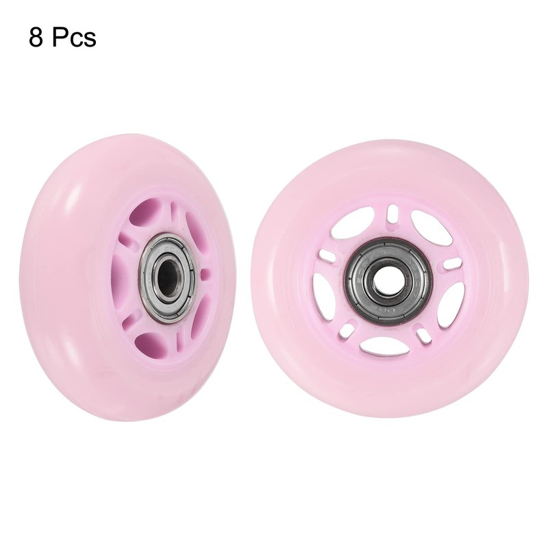 PATIKIL 70mm OD Inline Skate Wheels with Bearings, 8 Pack