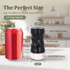 Black Salt and Pepper Shakers with Adjustable Pour Hole by