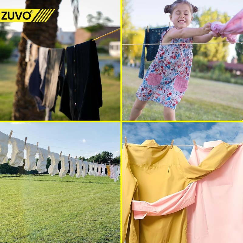 Zuvo 50M Outdoor Washing Line – Heavy-Duty Polyester Clothes Line