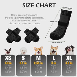EXPAWLORER Anti Slip Dog Socks to Prevent Licking Paws - Dog Shoes for Hot Pavement, Dog Booties for Hardwood Floors, Dog Boots & Paw Protectors with Grippers for Small Medium Large Senior Dogs