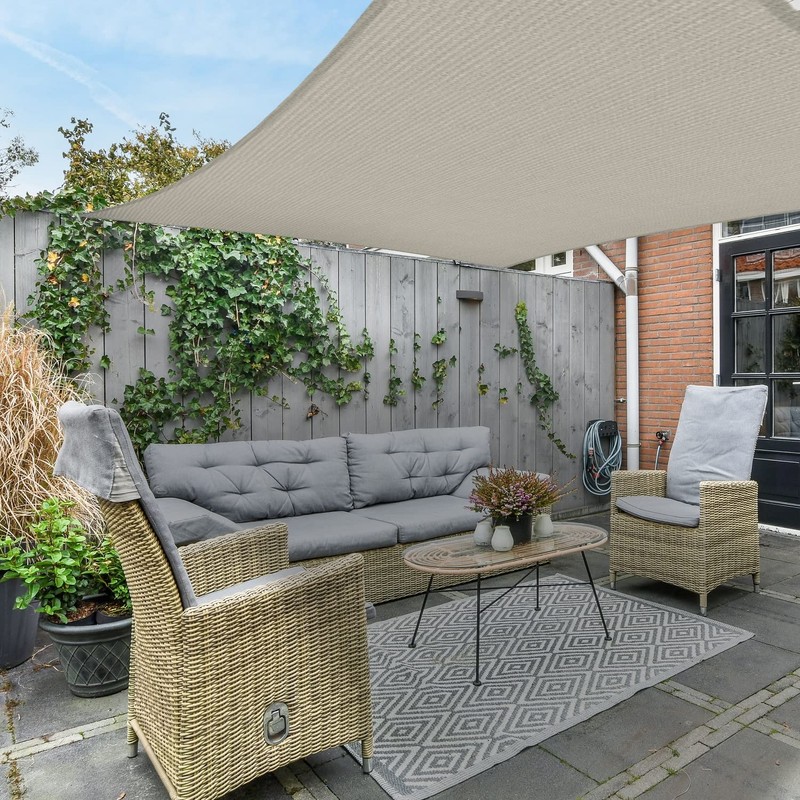 AsterOutdoor Sun Shade Sail Rectangle 12' x 16' UV Block