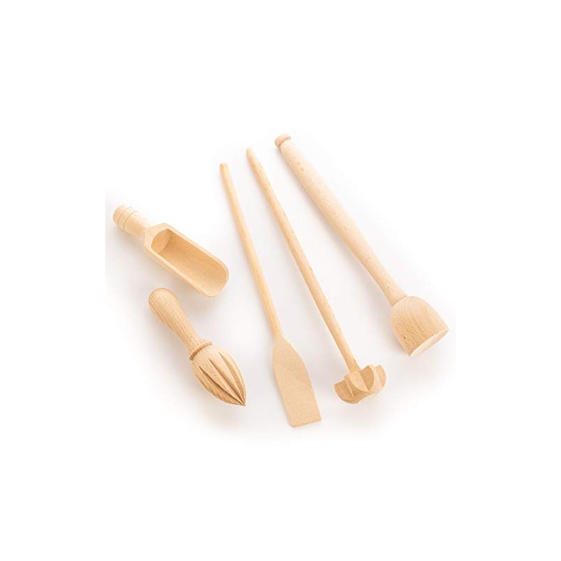 tuuli Kitchen Utensil Set Kitchen Cooking Beech Wood (Whisk, Spatula,