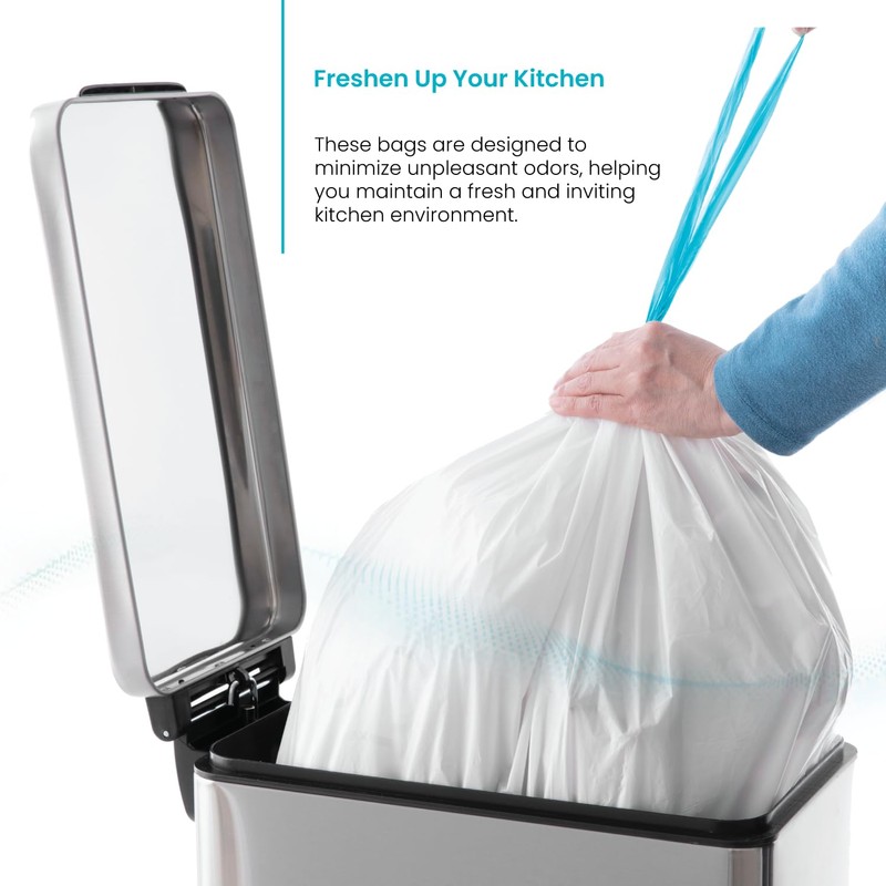 Home Zone Living 12 Gallon Kitchen Trash Bags with Drawstring