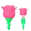 2.0 Pink Rose Flower 32GB USB Flash Thumb Drive Storage