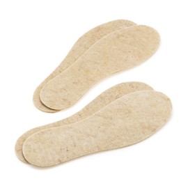 LAMBAA Felt Insoles Pack of 2 Beige 9 Men Warm