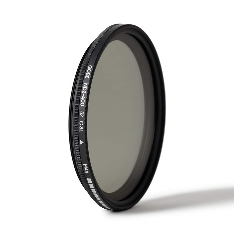 GOBE NDX 62mm Variable Neutral Density ND2-400 ND Filter (1Peak)