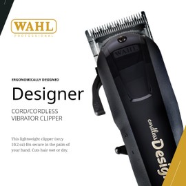 Wahl Professional Cordless Designer Clipper, Powerful Rotary Motor, Lithium-Ion Battery with 100-Minute Run Time