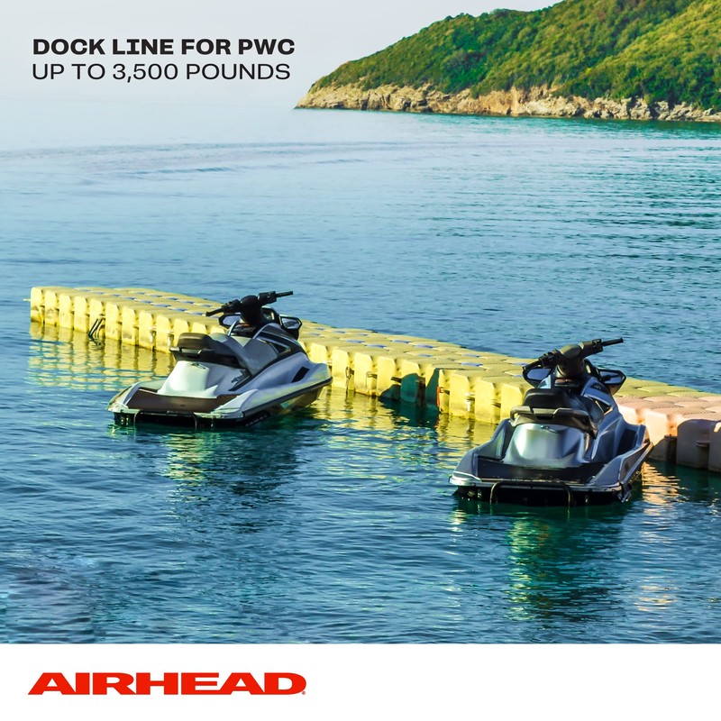 Airhead PWC Boat Dock Line, 7-Feet, Pack of 2, yellow