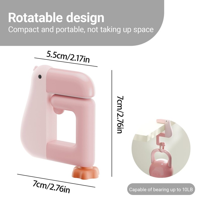 Cute Purse Hook for Table -Portable Purse Hook for Desk