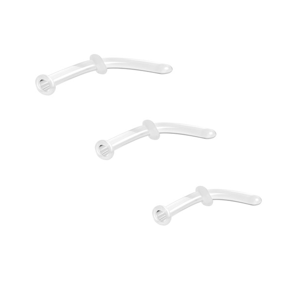 ZS 3Pcs Glass Nose Piercing Retainer Nose Ring Stud, 14G